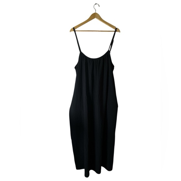 Sol Angeles Plus Size Black Gauze Maxi Dress 18-22 Flowy Summer Resort - Picture 4 of 14